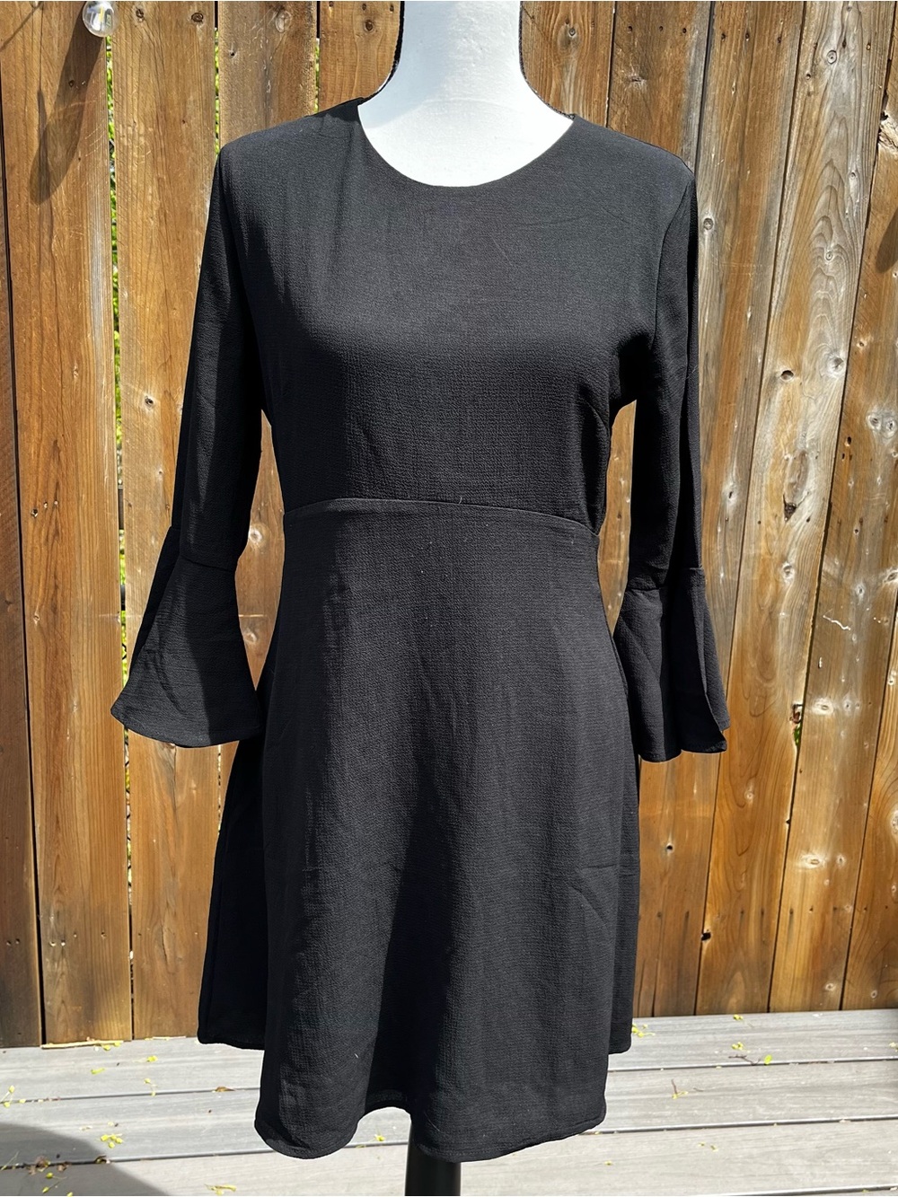 Lulus Witchcore Classic Black Bell-Sleeve Women's Dress